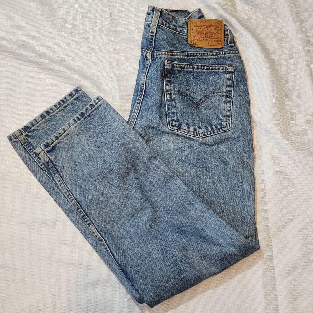 Vintage 1999 Levi’s 512 Women’s Size 10 Regular Slim Fit Straight Leg Acid Wash